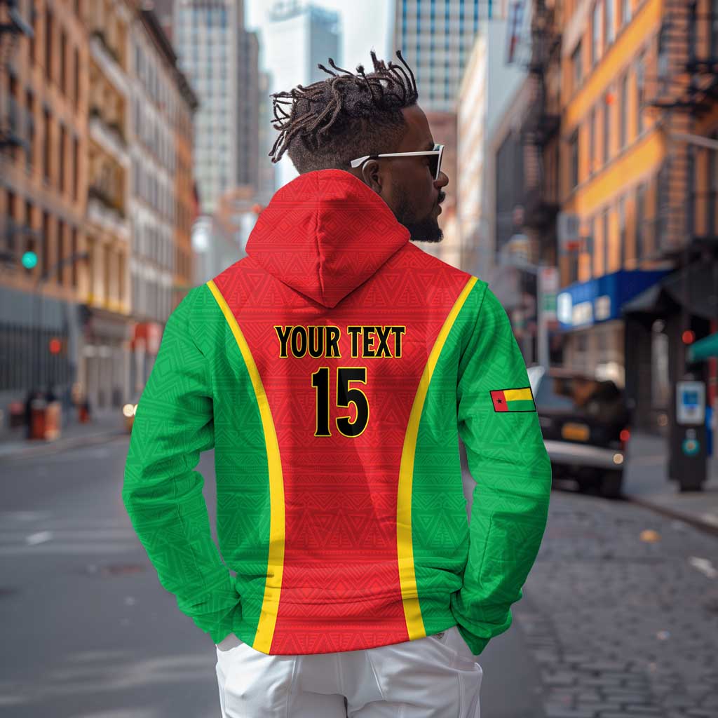 Custom Guinea-Bissau Football Zip Hoodie Go Djurtus Go