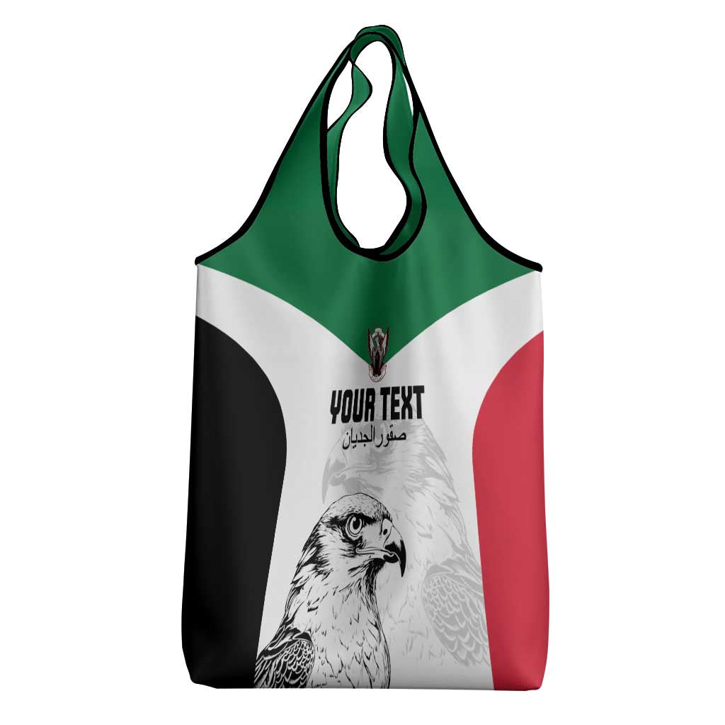 Custom Sudan Football Grocery Bag Yalla Sudan