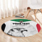 Custom Sudan Football Round Carpet Yalla Sudan