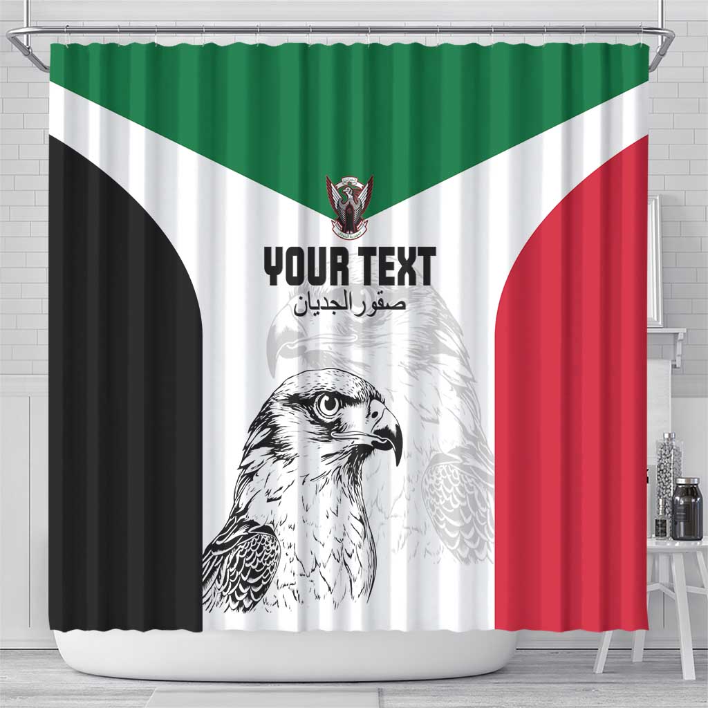 Custom Sudan Football Shower Curtain Yalla Sudan