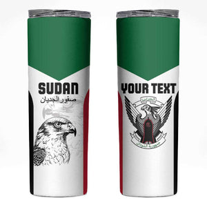 Custom Sudan Football Skinny Tumbler Yalla Sudan LT15