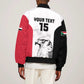 Custom Sudan Football Sleeve Zip Bomber Jacket Yalla Sudan