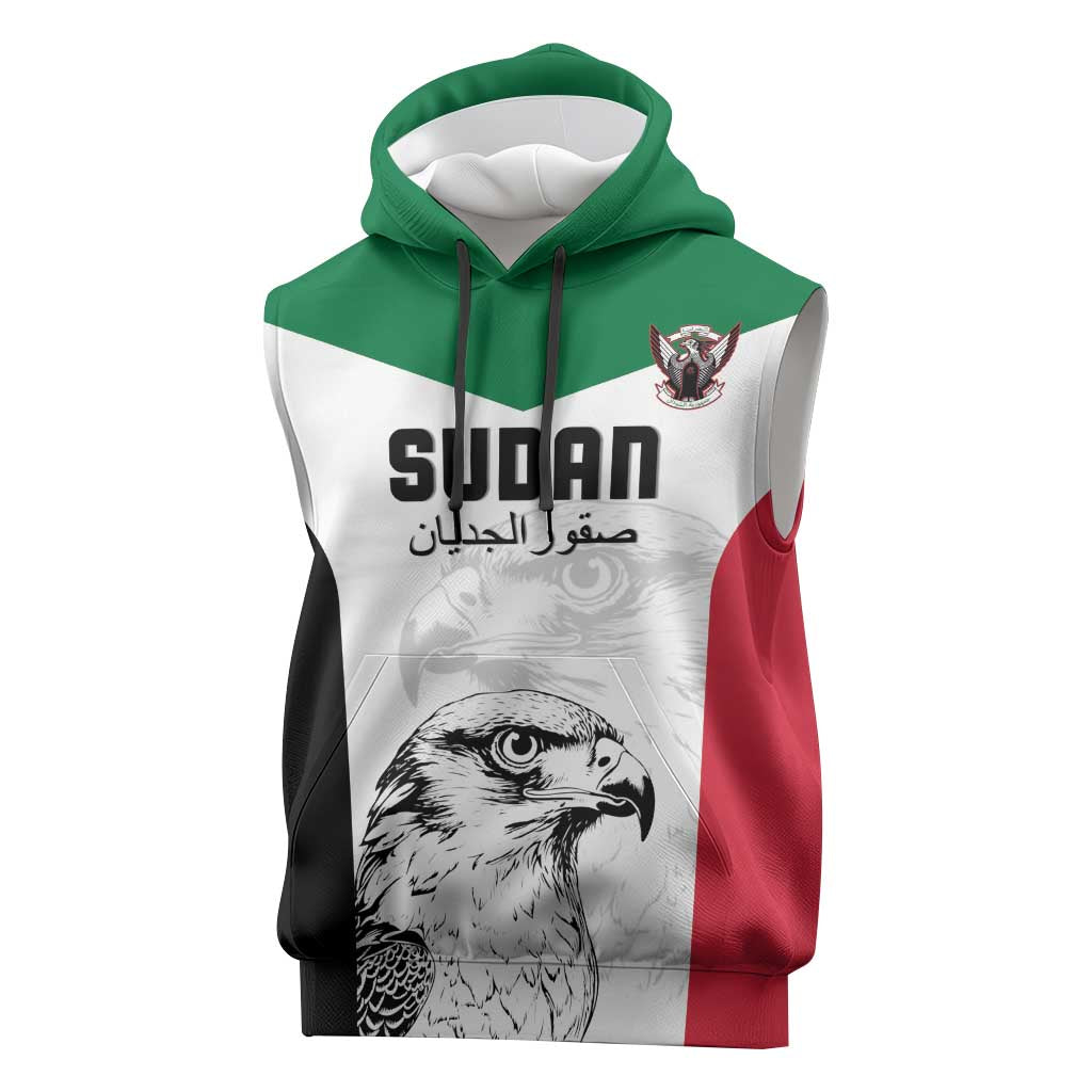 Custom Sudan Football Sleeveless Hoodie Yalla Sudan - African Pride