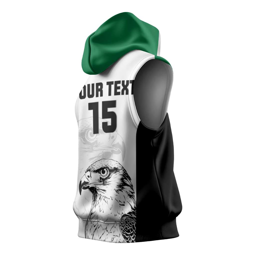 Custom Sudan Football Sleeveless Hoodie Yalla Sudan - African Pride