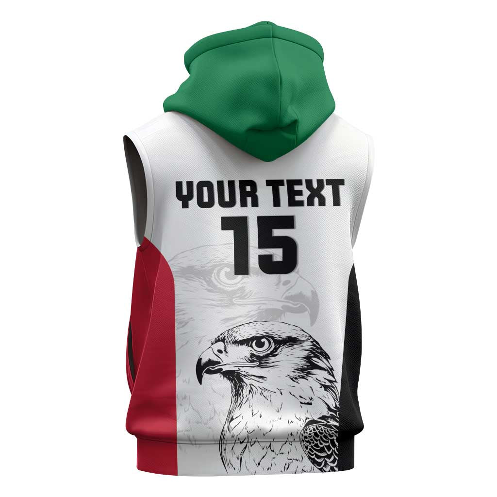 Custom Sudan Football Sleeveless Zip Hoodie Yalla Sudan - African Pride