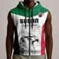 Custom Sudan Football Sleeveless Zip Hoodie Yalla Sudan - African Pride