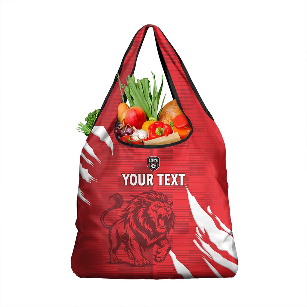 Custom Libya Football Grocery Bag Yalla Libya