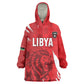 Custom Libya Football Kid Wearable Blanket Hoodie Yalla Libya