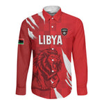 Custom Libya Football Long Sleeve Button Shirt Yalla Libya