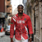 Custom Libya Football Long Sleeve Button Shirt Yalla Libya