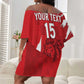 Custom Libya Football Off Shoulder Short Dress Yalla Libya