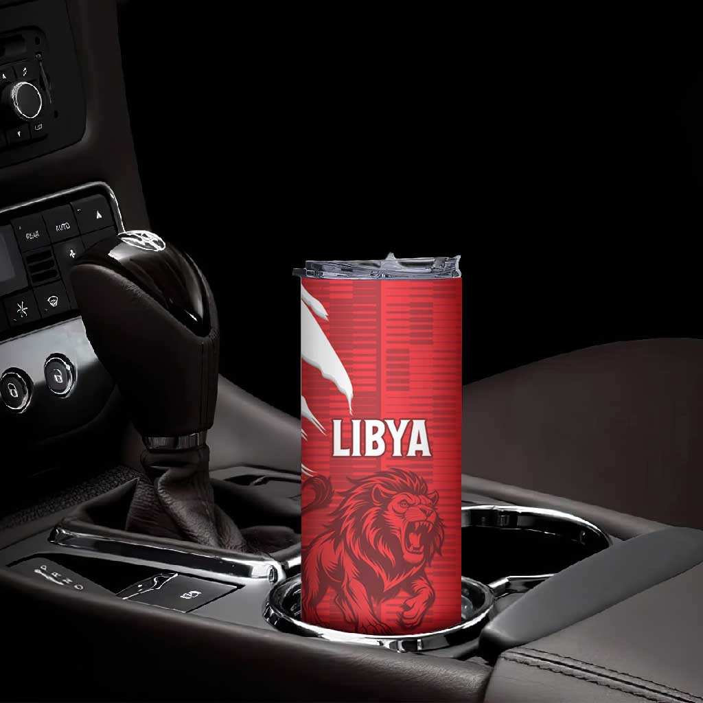 Custom Libya Football Skinny Tumbler Yalla Libya