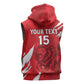 Custom Libya Football Sleeveless Zip Hoodie Yalla Libya - African Pride