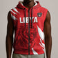 Custom Libya Football Sleeveless Zip Hoodie Yalla Libya - African Pride