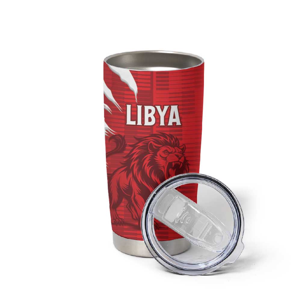 Custom Libya Football Tumbler Cup Yalla Libya