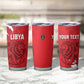 Custom Libya Football Tumbler Cup Yalla Libya