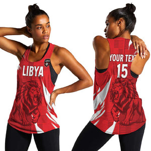 Custom Libya Football Women Racerback Tank Yalla Libya