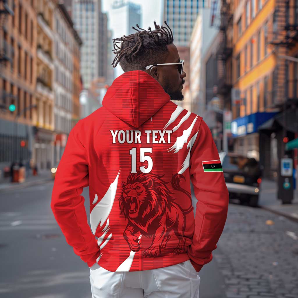 Custom Libya Football Zip Hoodie Yalla Libya