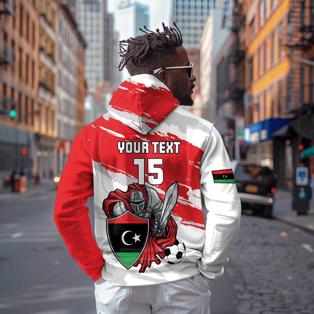 Custom Libya Football Hoodie Forza Fursan Al-Mutawasit