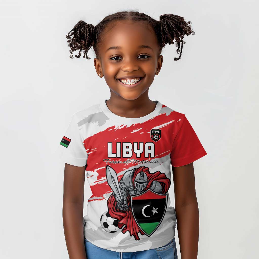 Custom Libya Football Kid T shirt Forza Fursan Al-Mutawasit