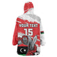 Custom Libya Football Kid Wearable Blanket Hoodie Forza Fursan Al-Mutawasit
