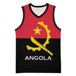 Angola Country Flag Stylized Basketball Jersey LT15