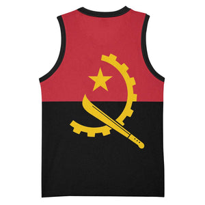 Angola Country Flag Stylized Basketball Jersey LT15
