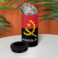 Angola Country Flag Stylized 4 in 1 Can Cooler Tumbler