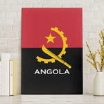 Angola Country Flag Stylized Canvas Wall Art
