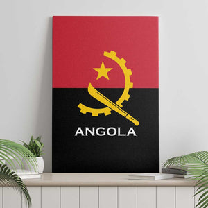 Angola Country Flag Stylized Canvas Wall Art