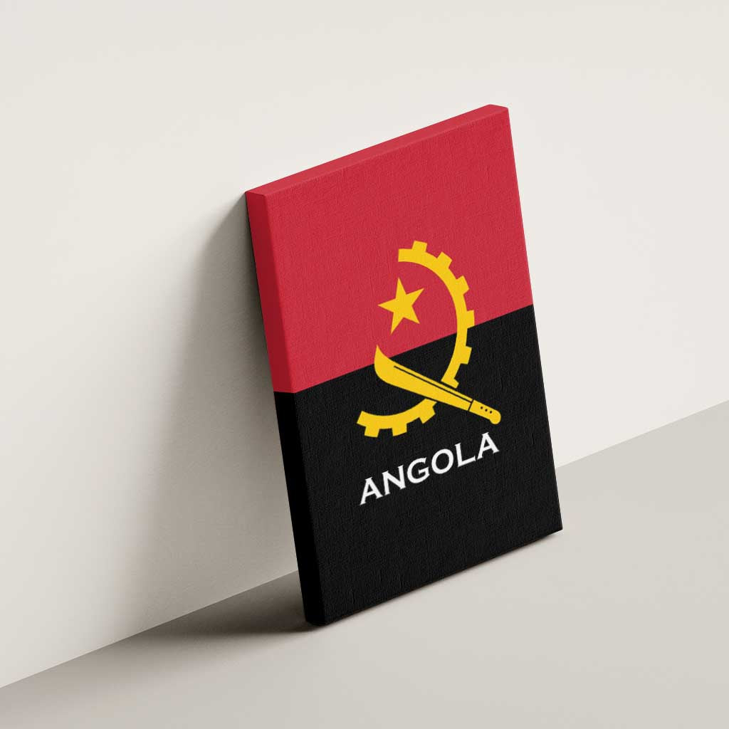Angola Country Flag Stylized Canvas Wall Art