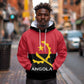 Angola Country Flag Stylized Hoodie