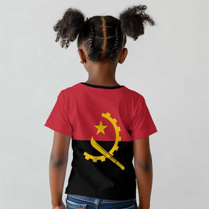 Angola Country Flag Stylized Kid T shirt