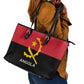 Angola Country Flag Stylized Leather Tote Bag
