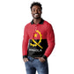 Angola Country Flag Stylized Long Sleeve Polo Shirt