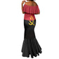 Angola Country Flag Stylized Mermaid Dress