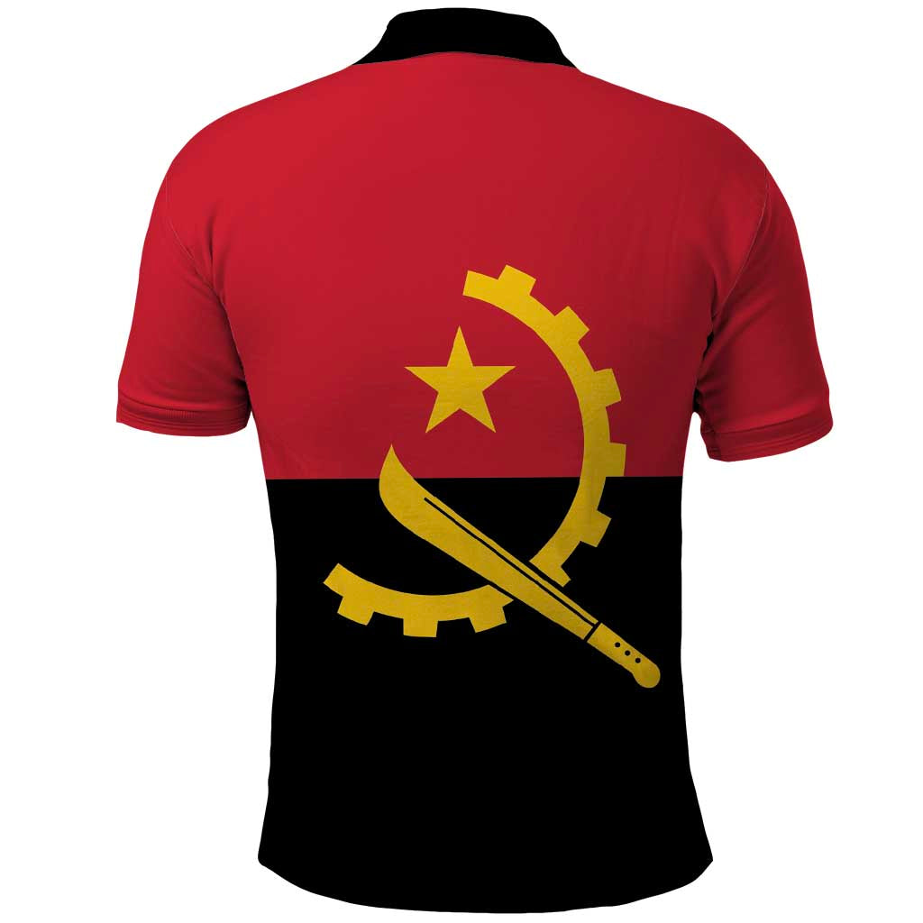 Angola Country Flag Stylized Polo Shirt