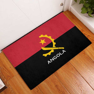 Angola Country Flag Stylized Rubber Doormat