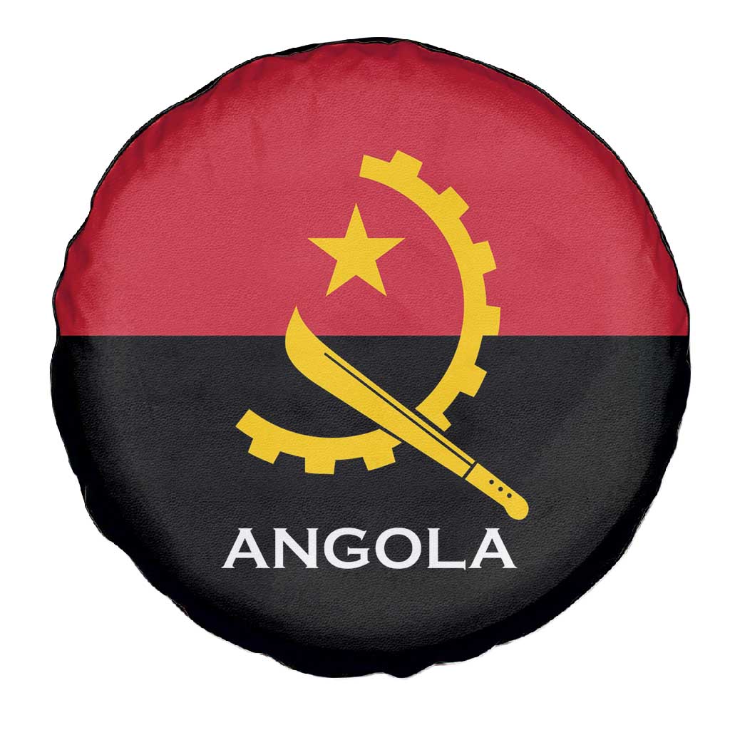 Angola Country Flag Stylized Spare Tire Cover
