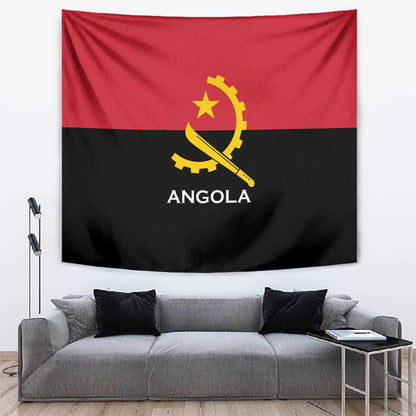 Angola Country Flag Stylized Tapestry