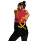 Angola Country Flag Stylized Women Racerback Tank