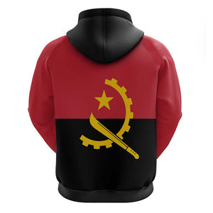 Angola Country Flag Stylized Zip Hoodie
