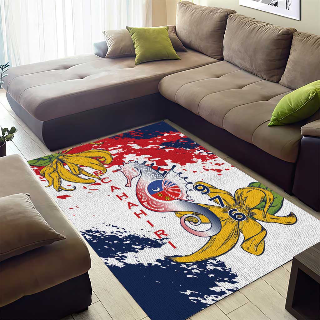 Département de Mayotte Area Rug Ra Hachiri 976 Map With Ylang Ylang