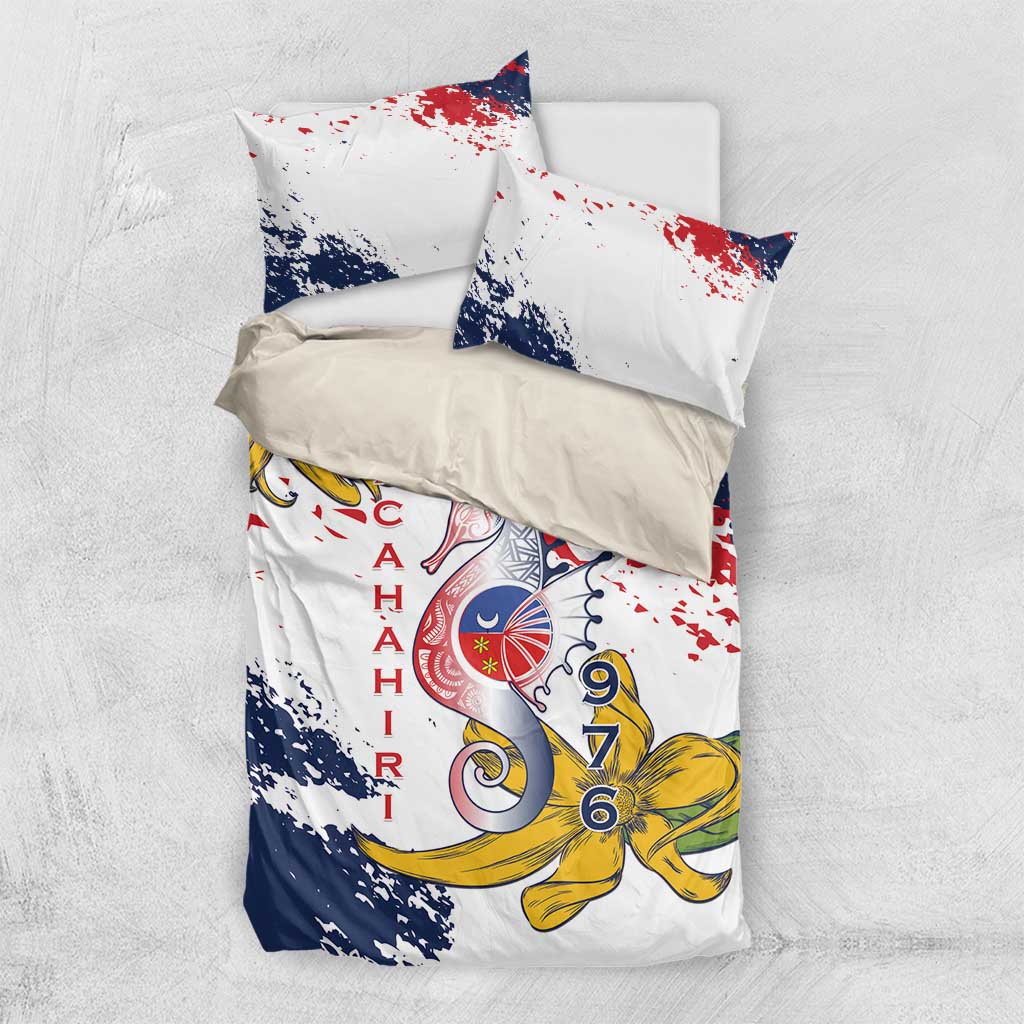 Département de Mayotte Bedding Set Ra Hachiri 976 Map With Ylang Ylang