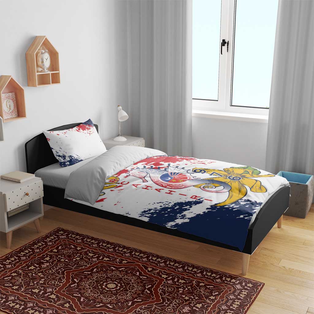 Département de Mayotte Bedding Set Ra Hachiri 976 Map With Ylang Ylang