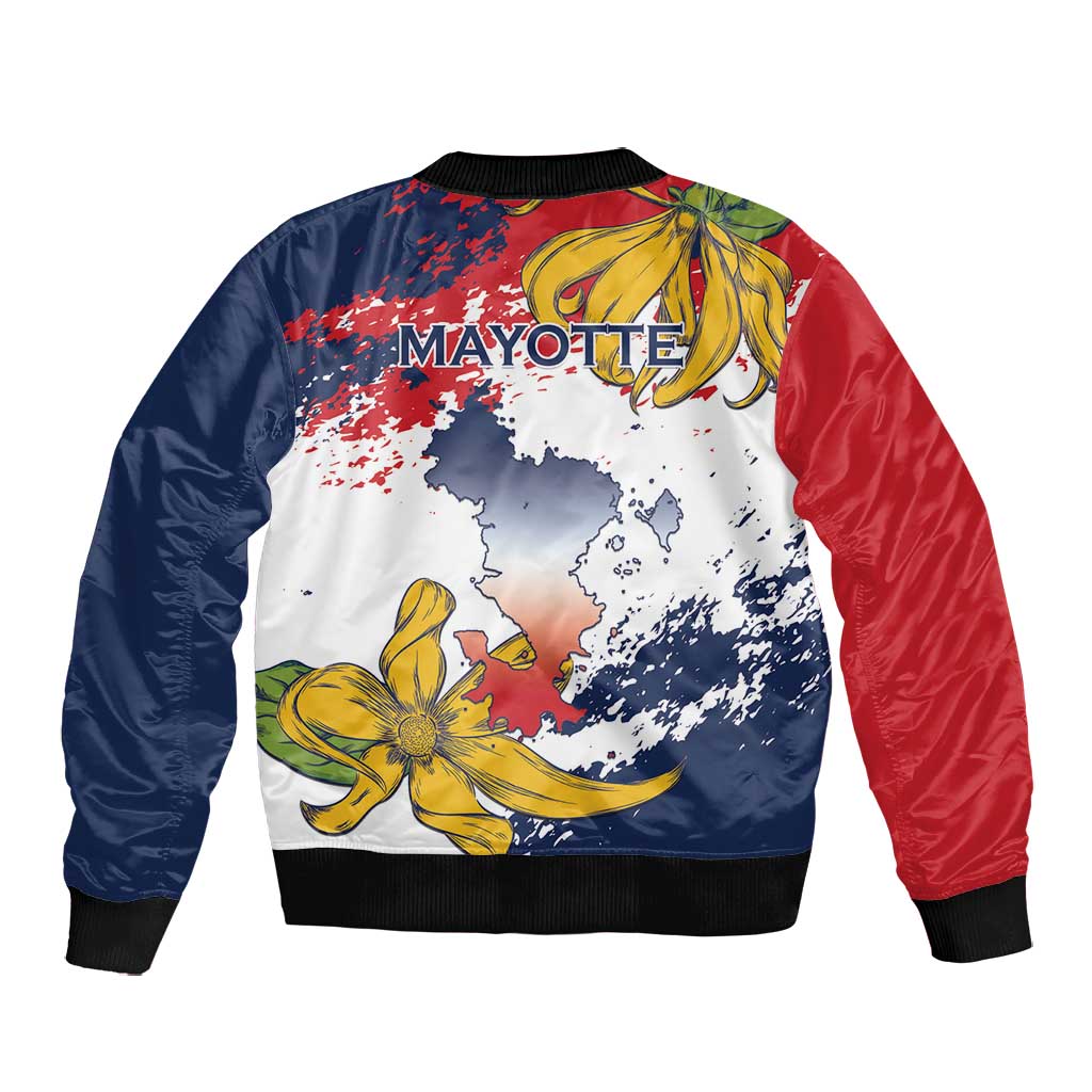 Département de Mayotte Bomber Jacket Ra Hachiri 976 Map With Ylang Ylang