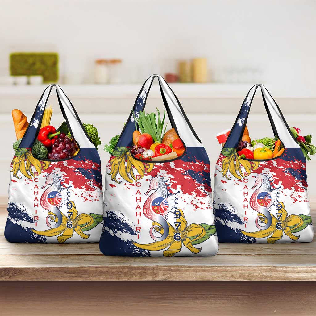 Département de Mayotte Grocery Bag Ra Hachiri 976 Map With Ylang Ylang