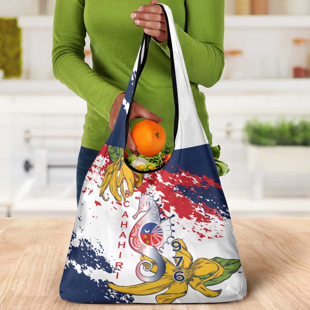 Département de Mayotte Grocery Bag Ra Hachiri 976 Map With Ylang Ylang
