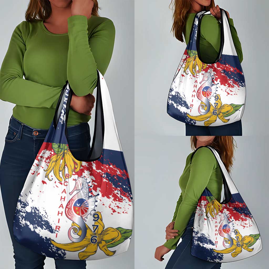 Département de Mayotte Grocery Bag Ra Hachiri 976 Map With Ylang Ylang