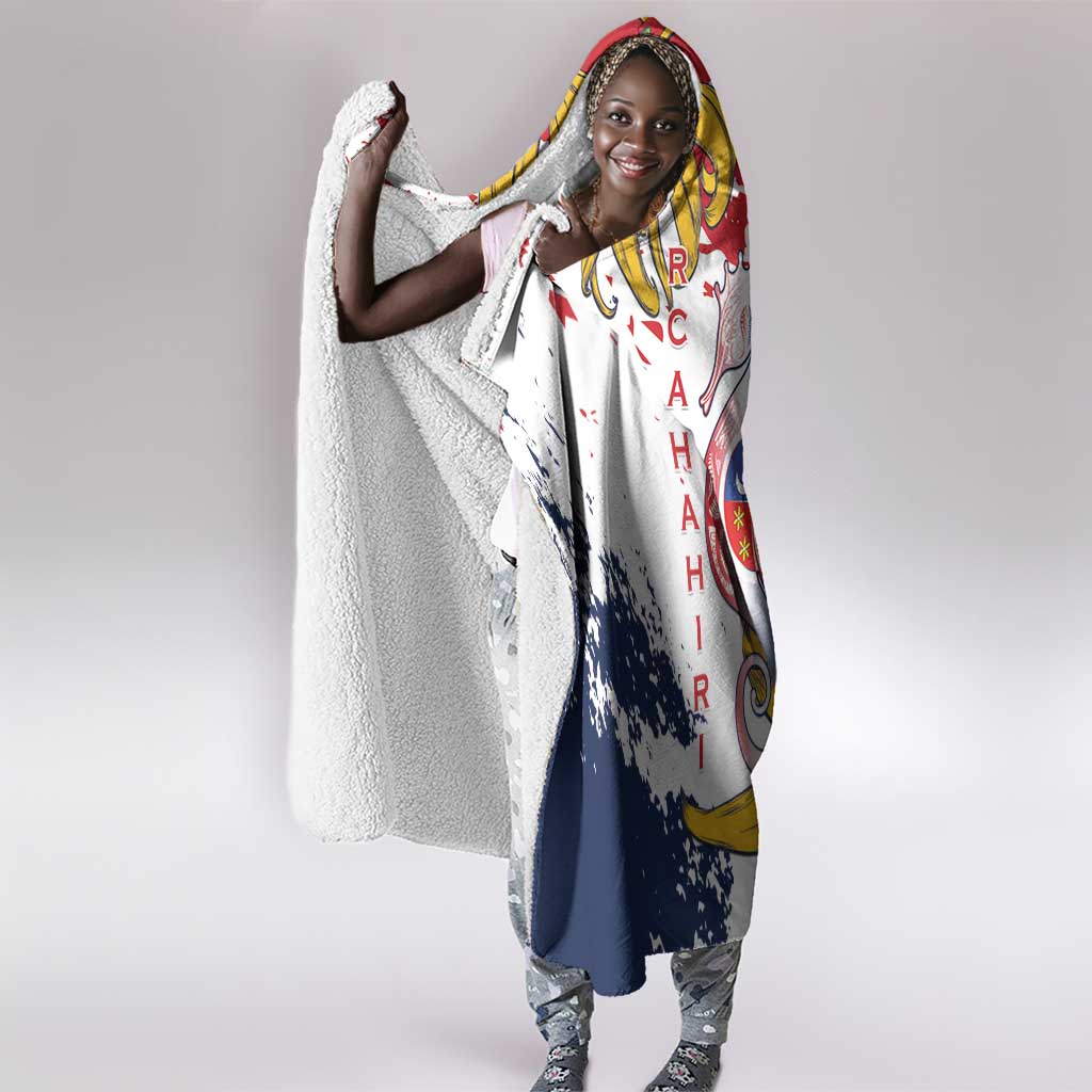 Département de Mayotte Hooded Blanket Ra Hachiri 976 Map With Ylang Ylang